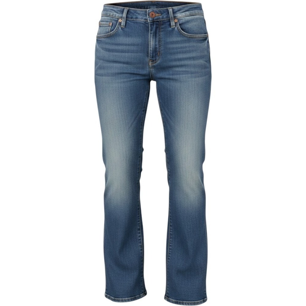 7 for all Mankind Womens Size 27 Distressed Mid-Rise Bootcut Jeans 29"Wx26"Ins.